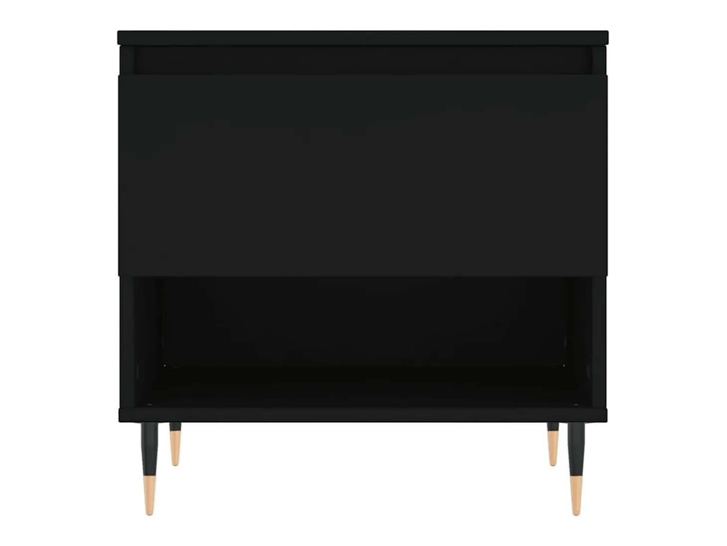 Mesa de centro madera de ingeniería negro 50x46x50 cm