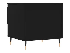 Mesa de centro madera de ingeniería negro 50x46x50 cm