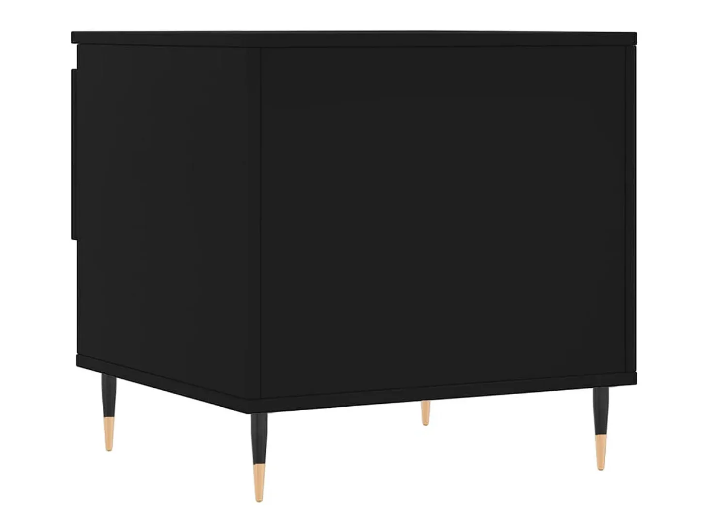 Mesa de centro madera de ingeniería negro 50x46x50 cm