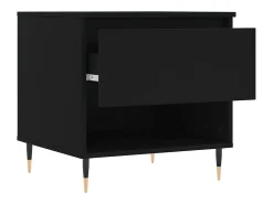 Mesa de centro madera de ingeniería negro 50x46x50 cm