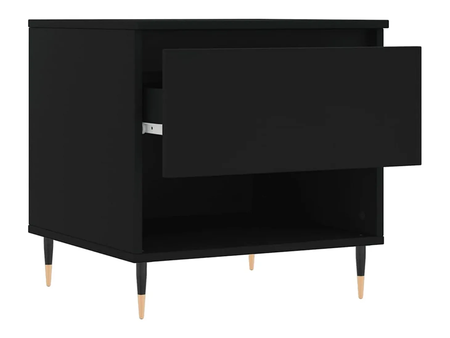 Mesa de centro madera de ingeniería negro 50x46x50 cm