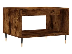 Mesa de centro madera de ingeniería roble ahumado 60x50x40 cm