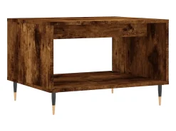 Mesa de centro madera de ingeniería roble ahumado 60x50x40 cm