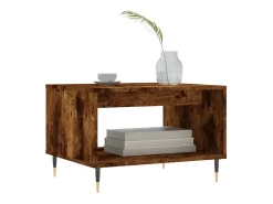 Mesa de centro madera de ingeniería roble ahumado 60x50x40 cm