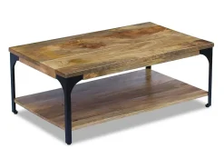 Mesa de centro madera de mango 100x60x38 cm