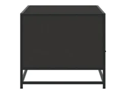 Mesa de centro madera de ingeniería y metal negro 100x50x45 cm
