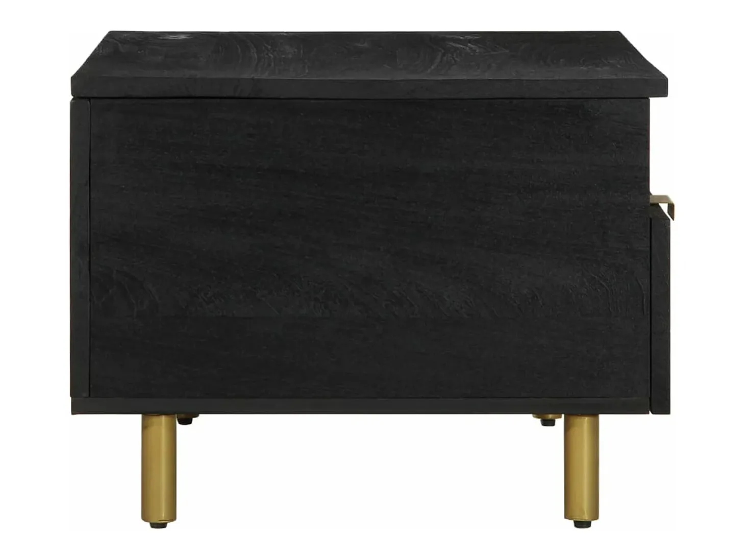 Mesa de centro madera de ingeniería negra 80x54x40 cm