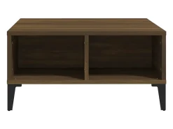 Mesa de centro madera de ingeniería marrón roble 60x60x30 cm