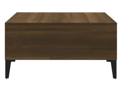 Mesa de centro madera de ingeniería marrón roble 60x60x30 cm