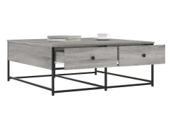 Mesa de centro madera de ingeniería gris Sonoma 100x99x40 cm