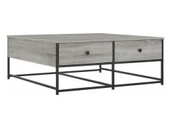 Mesa de centro madera de ingeniería gris Sonoma 100x99x40 cm