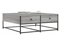 Mesa de centro madera de ingeniería gris Sonoma 100x99x40 cm