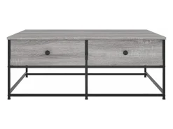 Mesa de centro madera de ingeniería gris Sonoma 100x99x40 cm