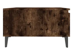 Mesa de centro madera de ingeniería roble ahumado 90x60x35 cm