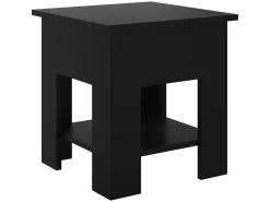 Mesa de centro madera de ingeniería negra 40x40x42 cm ES23829