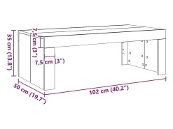 Mesa de centro madera de ingeniería roble artisan 102x50x35 cm