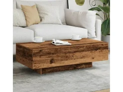 Mesa de centro madera de ingeniería envejecida 100x49,5x31 cm