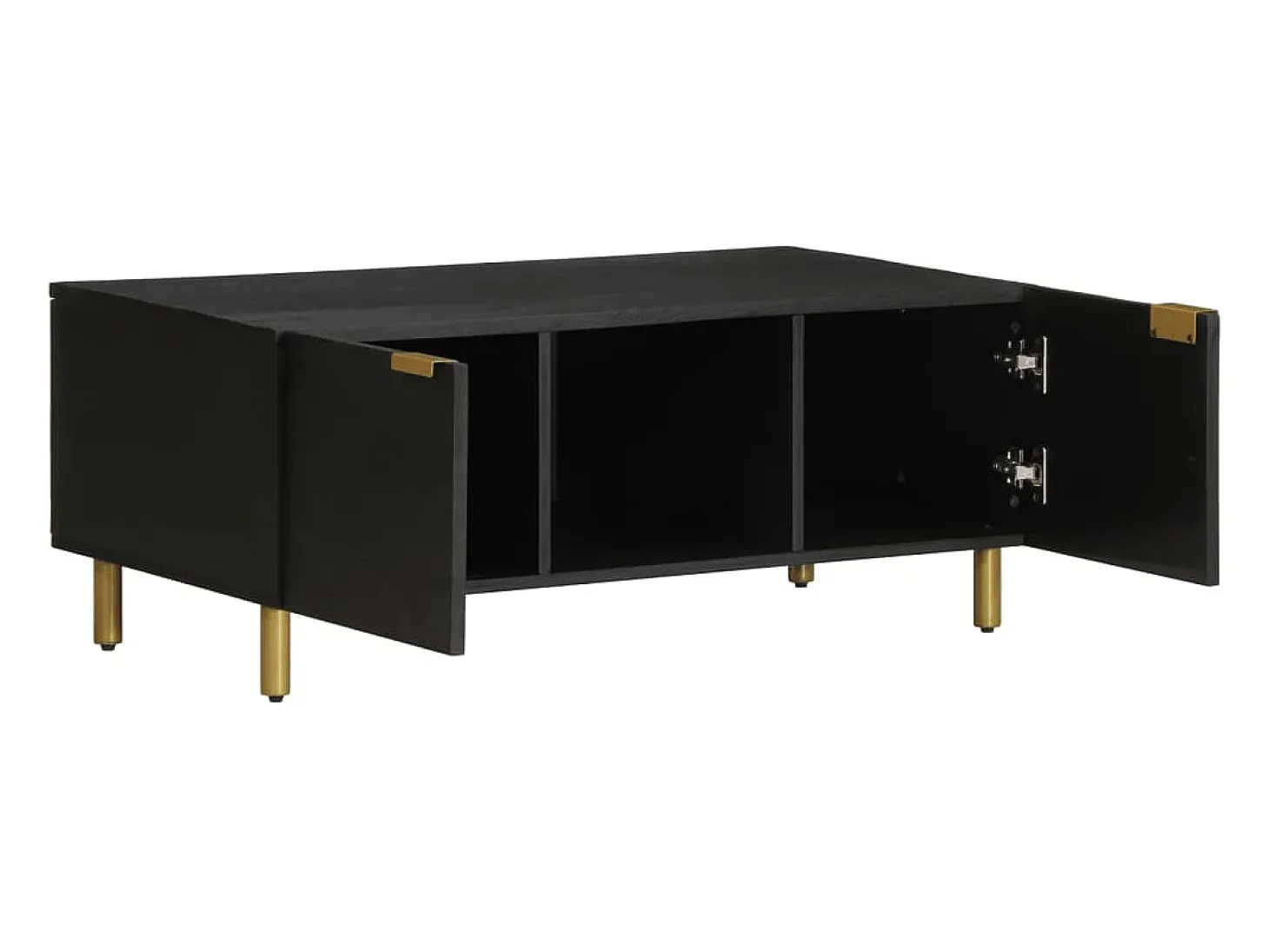 Mesa de centro madera de ingeniería negra 100x54x40 cm