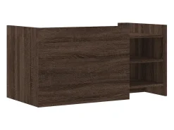 Mesa de centro madera de ingeniería marrón roble 100x50x50 cm