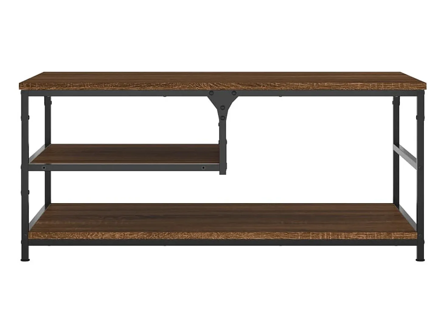 Mesa de centro madera de ingeniería roble marrón 90x49x40 cm