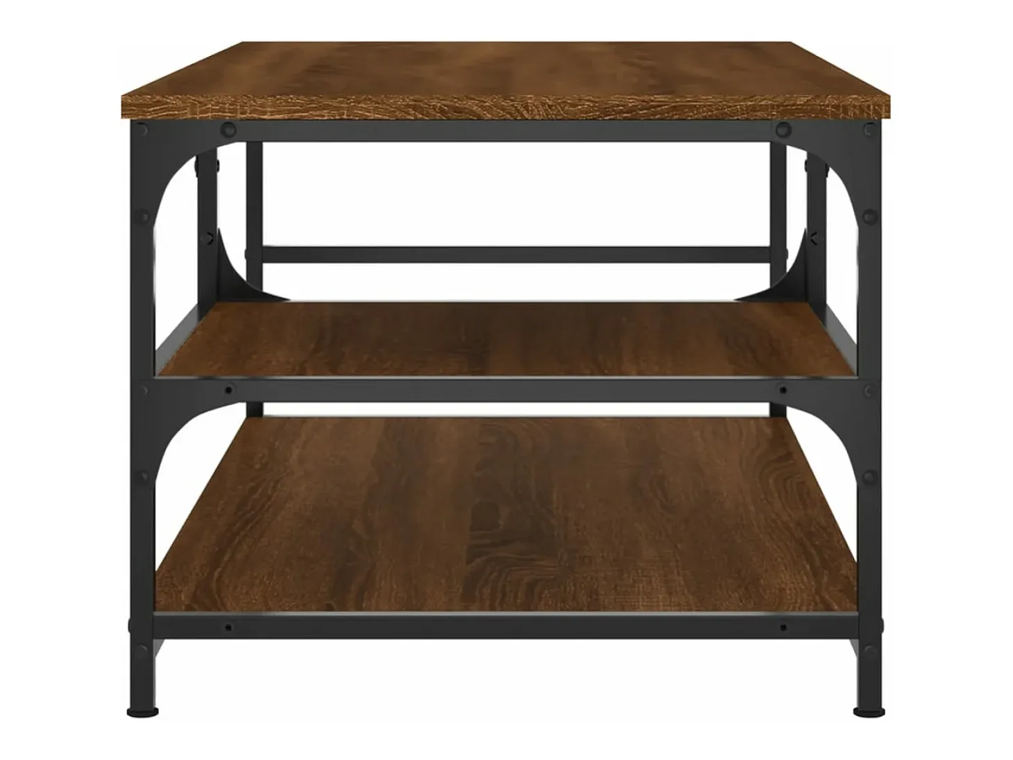 Mesa de centro madera de ingeniería roble marrón 90x49x40 cm