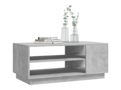 Mesa de centro madera de ingeniería gris hormigón 102x55x43 cm