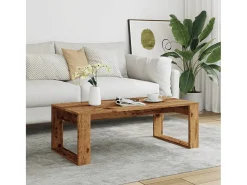 Mesa de centro madera de ingeniería envejecida 102x50x35 cm