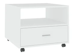 Mesa de centro madera de ingeniería blanco 55x55x40 cm