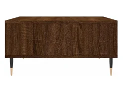 Mesa de centro madera de ingeniería roble marrón 60x60x30 cm