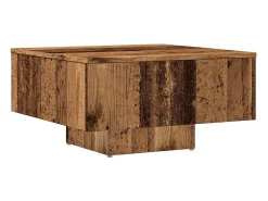 Mesa de centro madera de ingeniería envejecida 60x60x31,5 cm