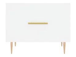 Mesa de centro madera de ingeniería blanca 50x50x40 cm