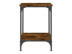Mesa de centro madera de ingeniería roble ahumado 40x40x55 cm