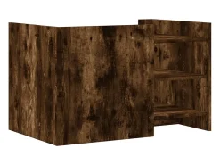 Mesa de centro madera de ingeniería roble ahumado 80x50x50 cm