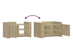 Mesa de centro madera de ingeniería roble Sonoma 80x50x50 cm