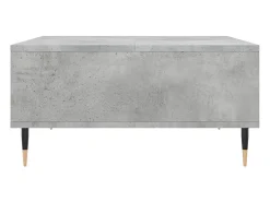 Mesa de centro madera de ingeniería gris hormigón 60x60x30 cm
