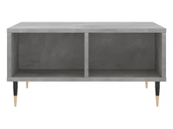 Mesa de centro madera de ingeniería gris hormigón 60x60x30 cm
