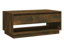 Mesa de centro madera de ingeniería roble ahumado 102,5x55x44cm