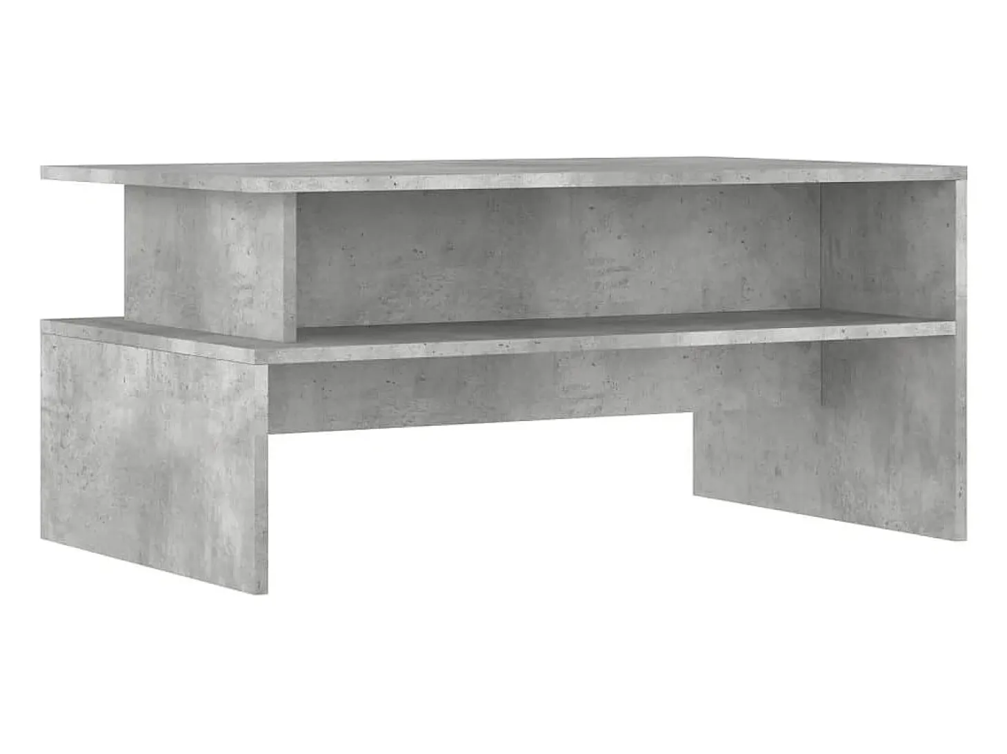 Mesa de centro madera de ingeniería gris hormigón 90x55x42,5 cm
