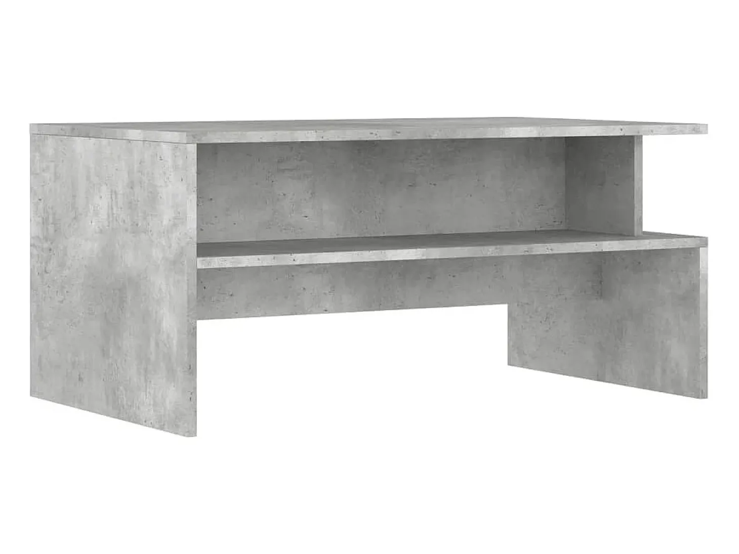 Mesa de centro madera de ingeniería gris hormigón 90x55x42,5 cm