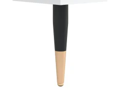 Mesa de centro madera de ingeniería blanca 50x50x40 cm