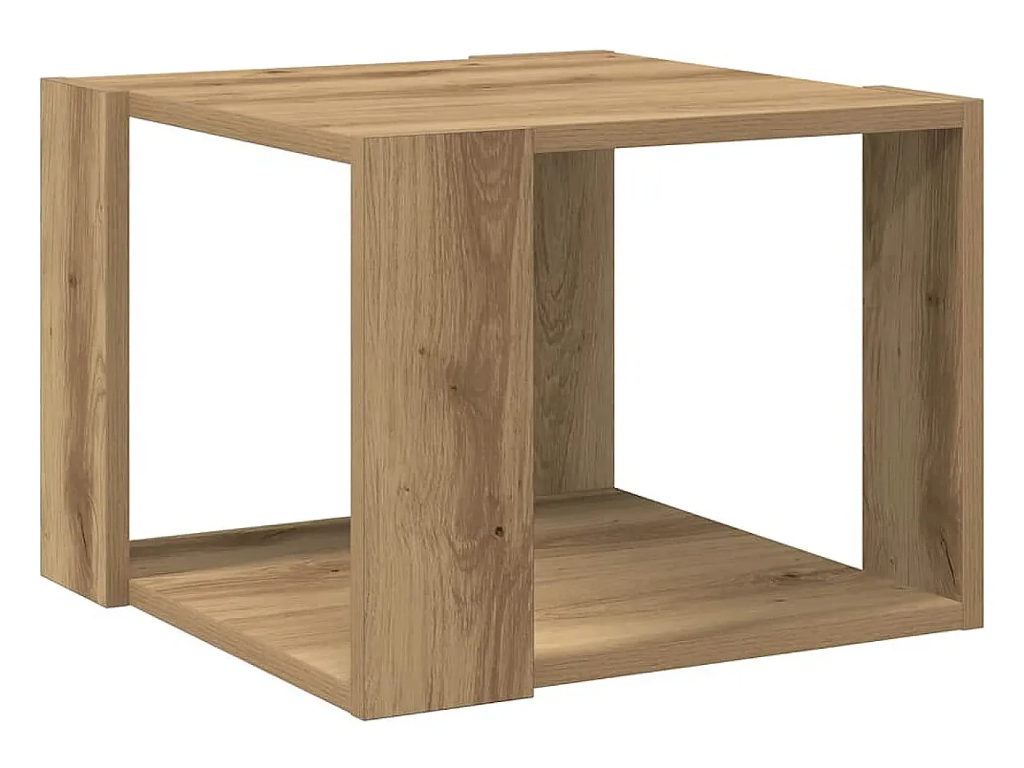 Mesa de centro madera de ingeniería roble artisan 40x40x30 cm