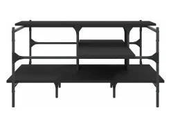 Mesa de centro madera de ingeniería negro 100x100x48,5 cm