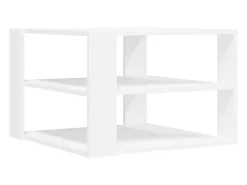 Mesa de centro madera de ingeniería blanco 58x58x40 cm