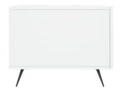 Mesa de centro madera de ingeniería brillo blanco 50x50x40 cm