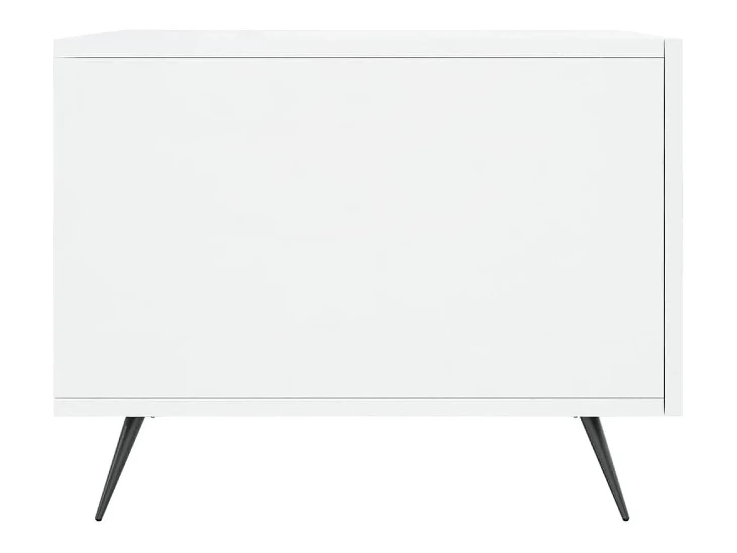 Mesa de centro madera de ingeniería brillo blanco 50x50x40 cm