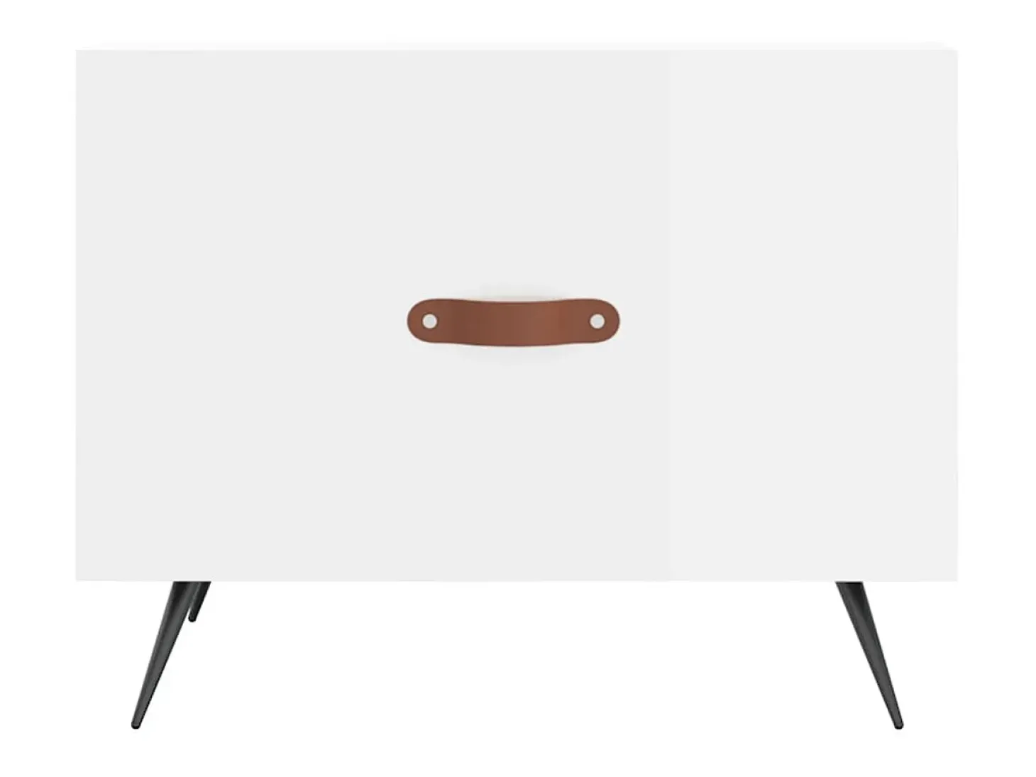 Mesa de centro madera de ingeniería brillo blanco 50x50x40 cm