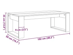 Mesa de centro madera de ingeniería roble artisan 102x50x35 cm