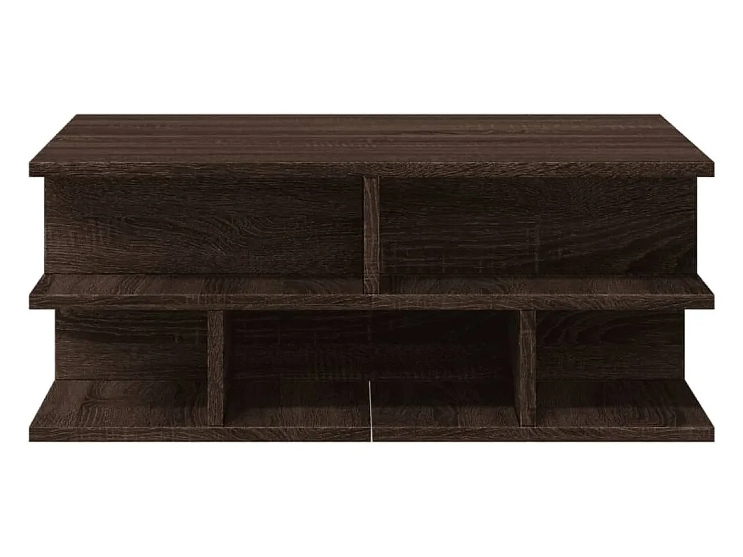 Mesa de centro madera de ingeniería roble marrón 70x70x29 cm