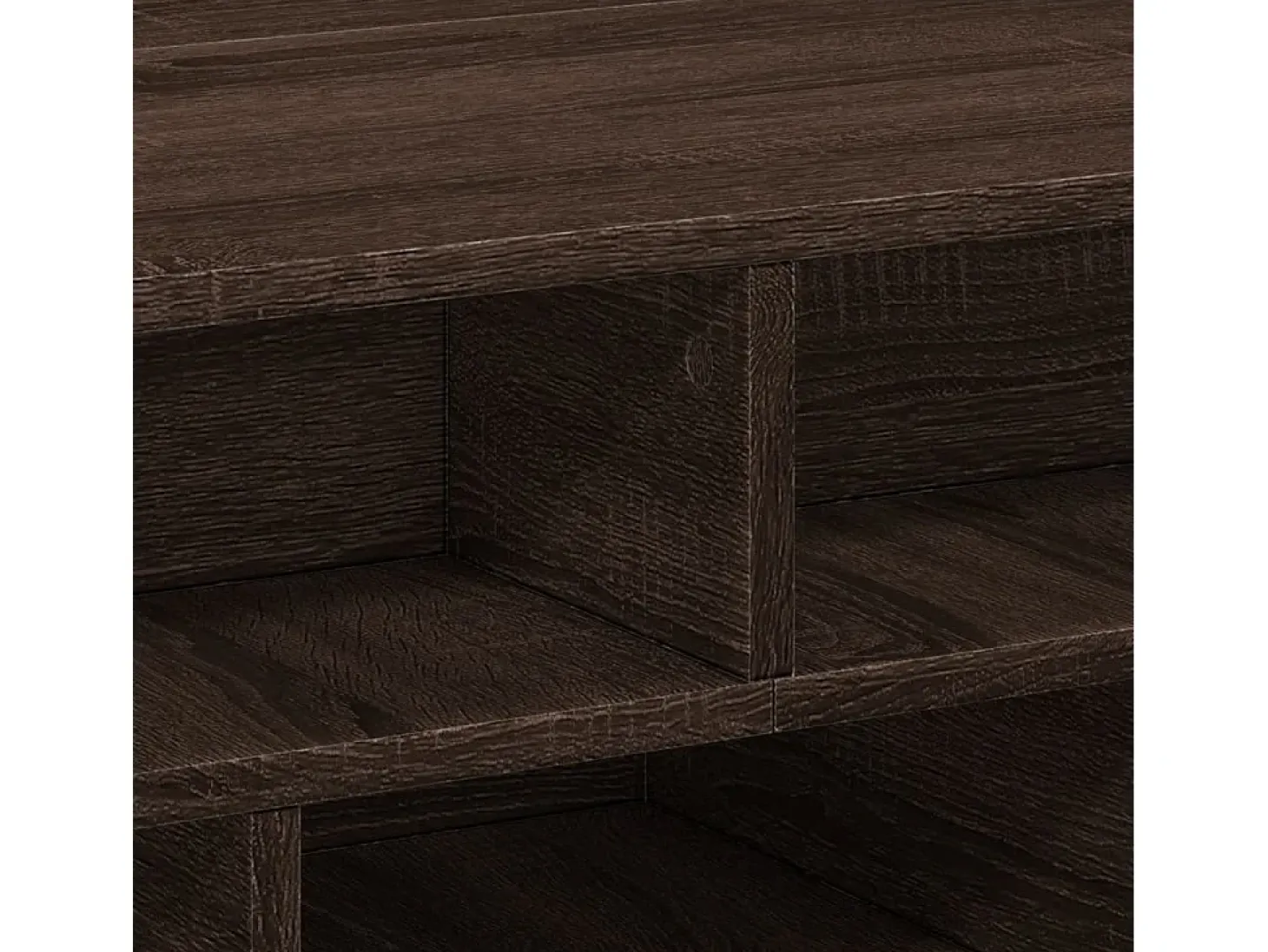 Mesa de centro madera de ingeniería roble marrón 70x70x29 cm