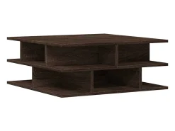 Mesa de centro madera de ingeniería roble marrón 70x70x29 cm